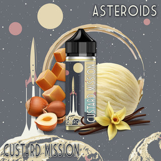 E-liquide Asteroids 170ml Custard Mission 0mg – custard caramel noisette