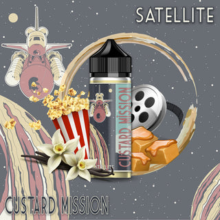 E-liquide Satellite 170ml Custard Mission 0mg – vanille caramel popcorn