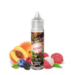 E-liquide Harmony 50ml Twelve Monkeys 0mg – pêche baies litchi