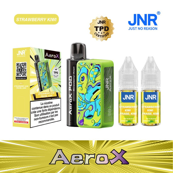 AeroX 32K JNR Strawberry Kiwi - puff rechargeable 32000 bouffees 20mg
