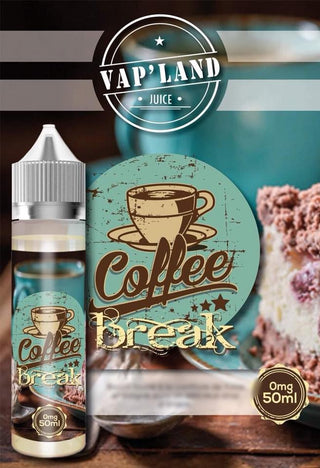 E-liquide Coffee Break 50ml Vap'Land 0mg – café gourmand