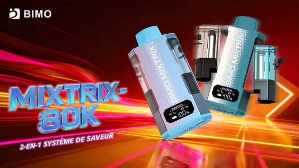 BIMO Mixtrix 80K puff rechargeable 2 saveurs 850mAh