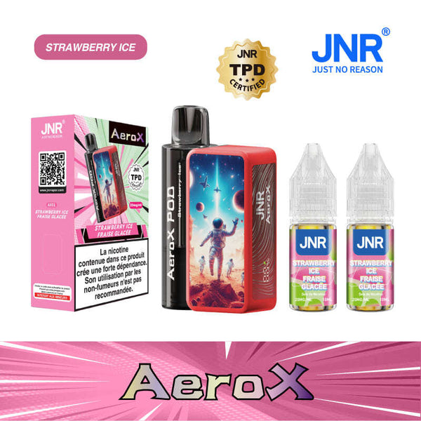 AeroX 32K JNR – Kit Puff Rechargeable 2ml + 2 Flacons 10ml 20mg - JNR | PauseClopes