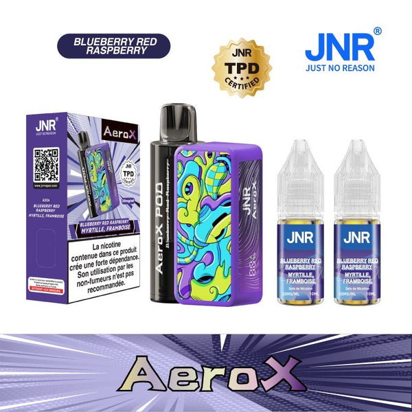 AeroX 32K JNR – Kit Puff Rechargeable 2ml + 2 Flacons 10ml 20mg - JNR | PauseClopes