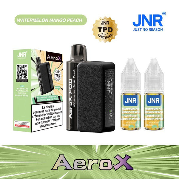 AeroX 32K JNR – Kit Puff Rechargeable 2ml + 2 Flacons 10ml 20mg - JNR | PauseClopes