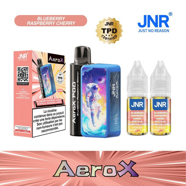 AeroX 32K JNR – Kit Puff Rechargeable 2ml + 2 Flacons 10ml 20mg - JNR | PauseClopes