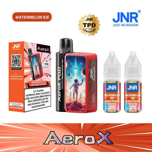 AeroX 32K JNR – Kit Puff Rechargeable 2ml + 2 Flacons 10ml 20mg - JNR | PauseClopes