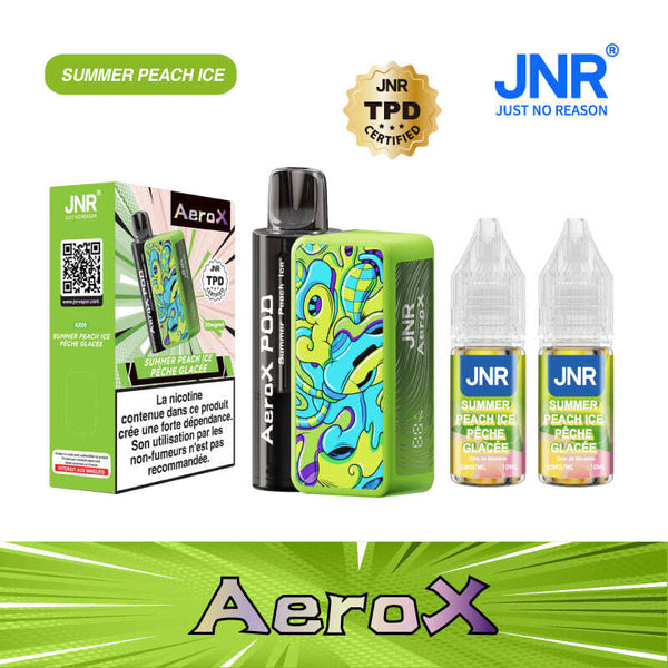 AeroX 32K JNR – Kit Puff Rechargeable 2ml + 2 Flacons 10ml 20mg - JNR | PauseClopes