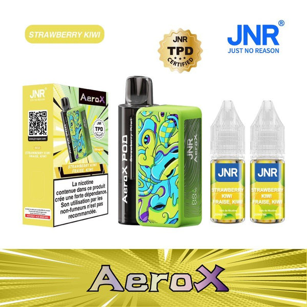 AeroX 32K JNR – Kit Puff Rechargeable 2ml + 2 Flacons 10ml 20mg - JNR | PauseClopes