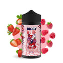 Biggy Bear 200ml e-liquid with strawberry and raspberry flavors, vibrant design, ideal for vapers.