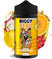 Biggy Bear 200ml e-liquid bottle with vibrant melon and dragon fruit background, perfect for flavorful vaping.