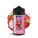 Biggy Bear 200ml e-liquid featuring fruity flavors of pitaya and strawberry.
