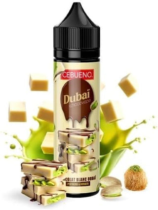 Cebueno E-Liquides par marques Dubaï Chocovape White 50ml: Chocolat Blanc, Kunafa et Pistache Cebueno El Mordjvape