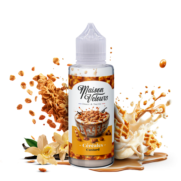 Céréales Custard 100ml Maison Velours - e-liquide gourmand céréales crème vanille