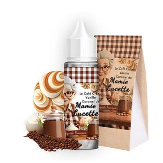 Douceurs de mamie E-Liquides par marques Mamie Lucette : Café Crème, Vanille et Caramel Les Douceurs de Mamie 50ml