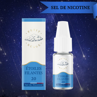 E-liquide Etoiles Filantes 10 ml sels de nicotine - Petit Nuage, pomme mangue dragon, 10 ou 20 mg