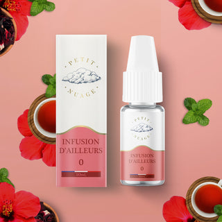 E-liquide Infusion D'Ailleurs 10 ml - Petit Nuage, bissap hibiscus, de 0 à 16 mg