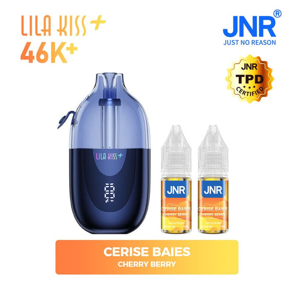 Lila Kiss+ 46K JNR – Puff Rechargeable 46000 Bouffées 20mg - JNR | PauseClopes