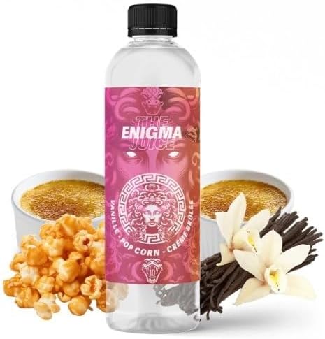 MDS JUICE E-Liquides par marques Enigma: vanille, pop-corn et crème brûlée. Medusa juice 500ml