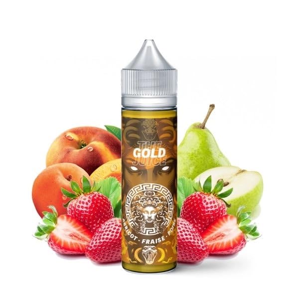 MDS JUICE E-Liquides par marques Gold: Abricot, Fraise et Poire Medusa Juice 50ml