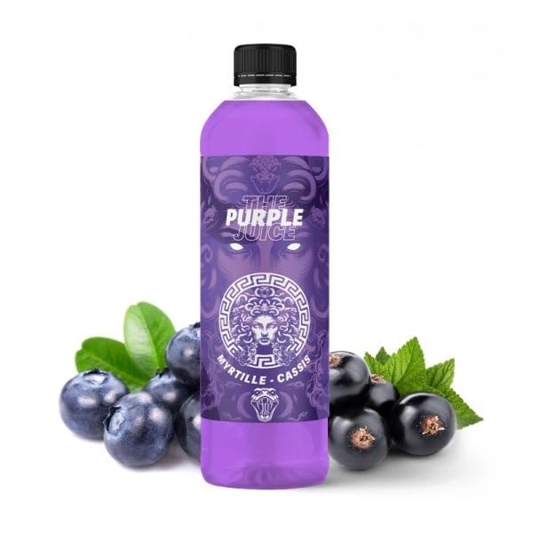 MDS JUICE E-Liquides par marques Purple: Myrtille et Cassis Medusa Juice 1 litre