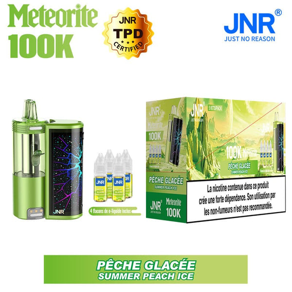 Meteorite 100K JNR – Kit Pod Rechargeable 1200mAh + 4 Flacons 10ml 20mg - JNR | PauseClopes