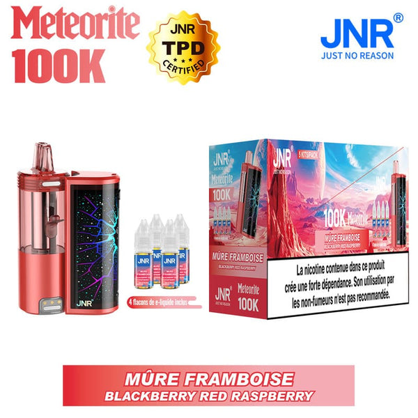 Meteorite 100K JNR – Kit Pod Rechargeable 1200mAh + 4 Flacons 10ml 20mg - JNR | PauseClopes