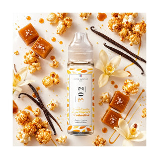N°302 La Crème Vanille et son PopCorn Caramélisé 50ml - Maître Vapotier - MAITRE VAPOTIER | PauseClopes