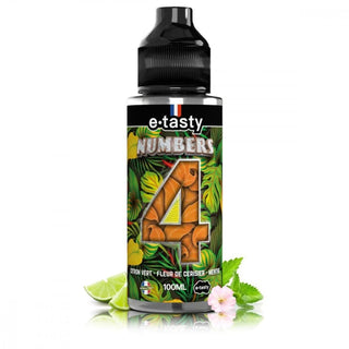 NUMBERS E-Liquides par marques Numbers 4: Citron vert, Menthe et Fleur de cerisier Numbers par E.tasty 100ml