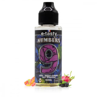 NUMBERS E-Liquides par marques Numbers 9: Mûre, Bonbon carnaval et Fruit du serpent Numbers par E.tasty 100ml