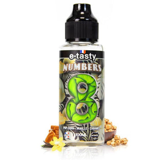 NUMBERS E-Liquides par marques Numbers 8: Popcorn, Caramel et Vanille Numbers par E.tasty 100ml