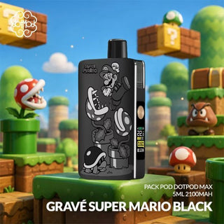 Pack DotPod Max V1.5 Gravé Super Mario Black – Dotmod | Pod 60W 5ml 2100mAh - DOTMOD | PauseClopes