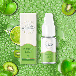 E-liquide Pomme Kiwi 10 ml - Petit Nuage, pomme verte et kiwi, de 0 à 16 mg