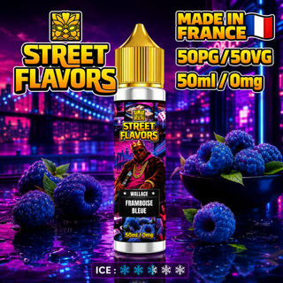 Wallace 50ml Street Flavors by Tribal Force - e-liquide framboise bleue intense