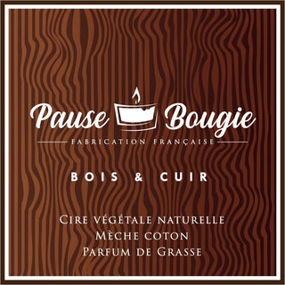 Bougie Bois & Cuir - PAUSE BOUGIE | PauseClopes