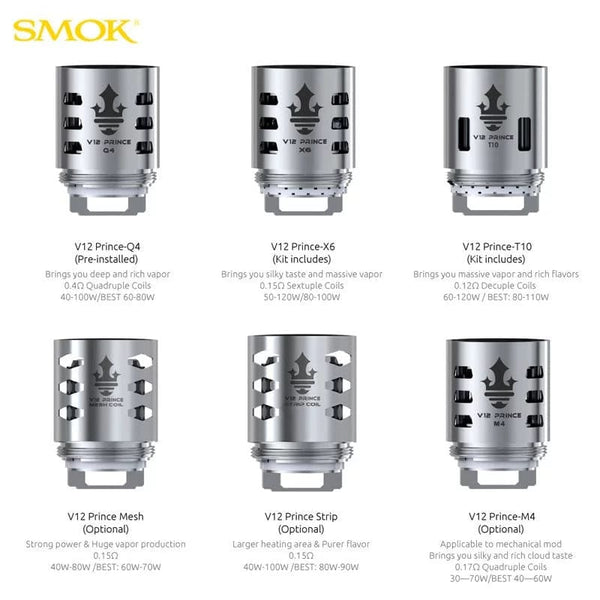 SMOK Résistances TFV12 P-Tank (3pcs) - Smok